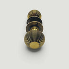 Solid Beehive Door Knob – Aged Brass