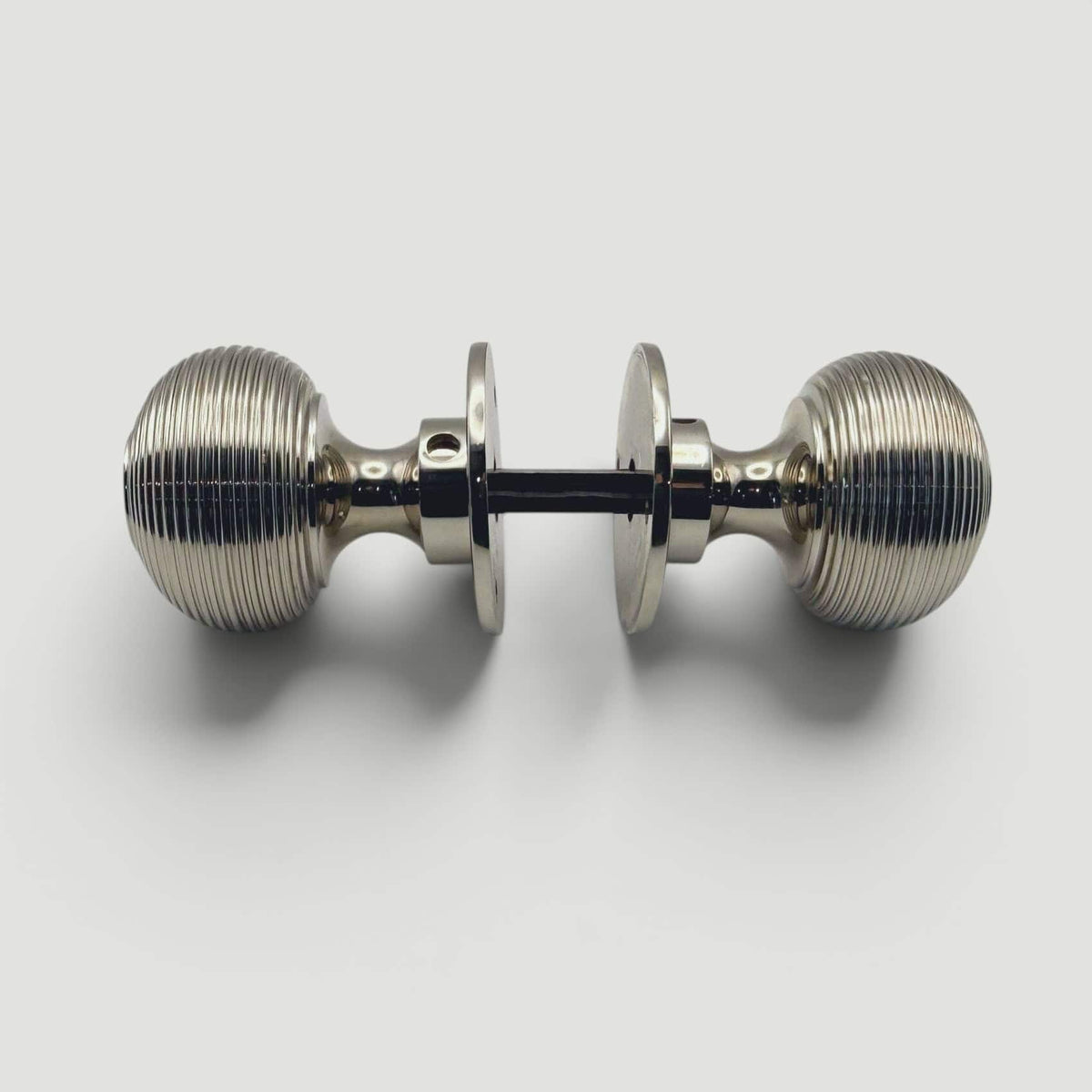 Solid Beehive Door Knob – Polished Nickel
