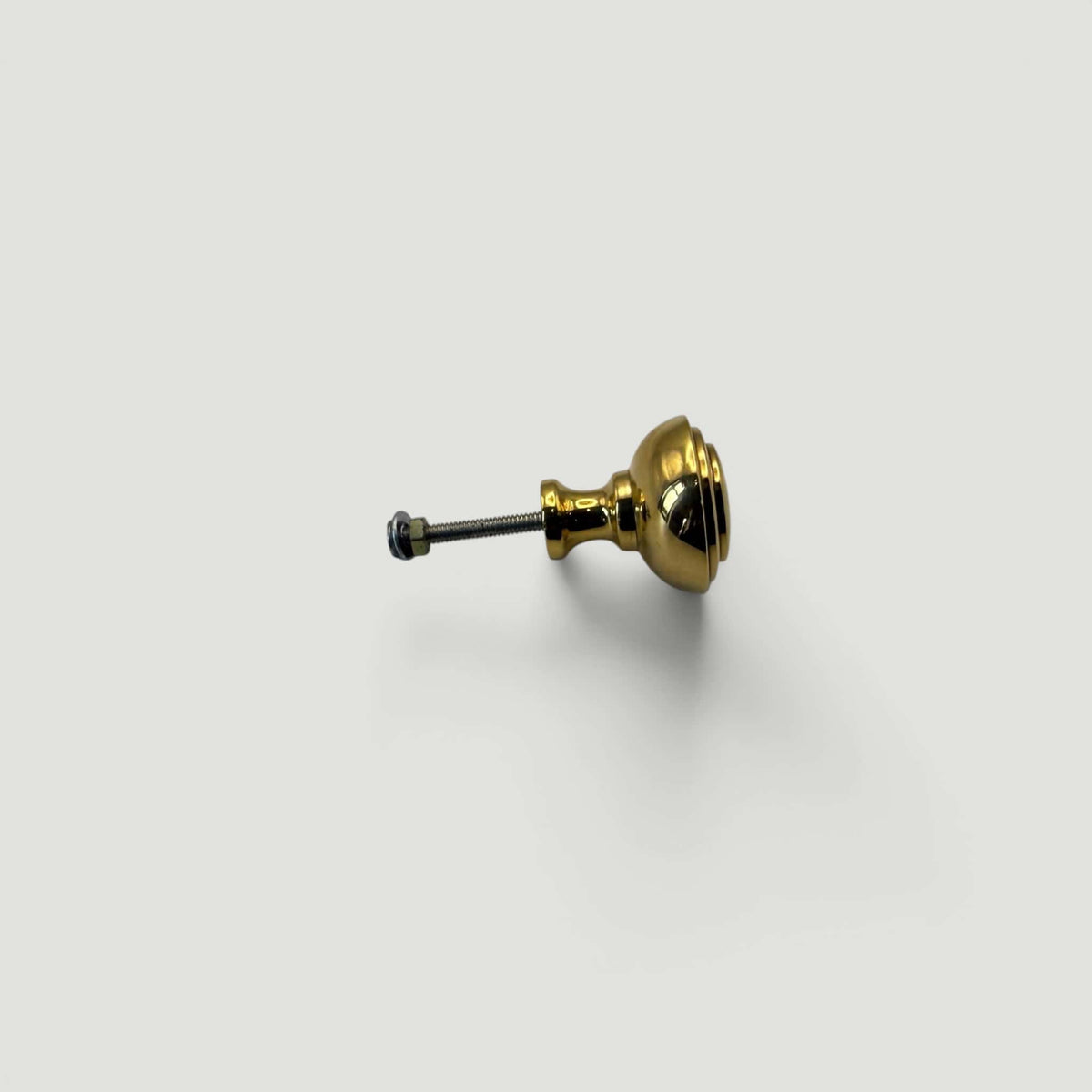 Stepped Cupboard Knob 32mm – Polished Brass
