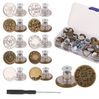 17mm Jeans button box