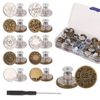 17mm Jeans button box