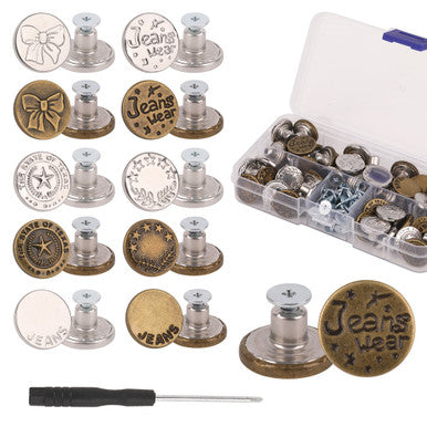 17mm Jeans button box