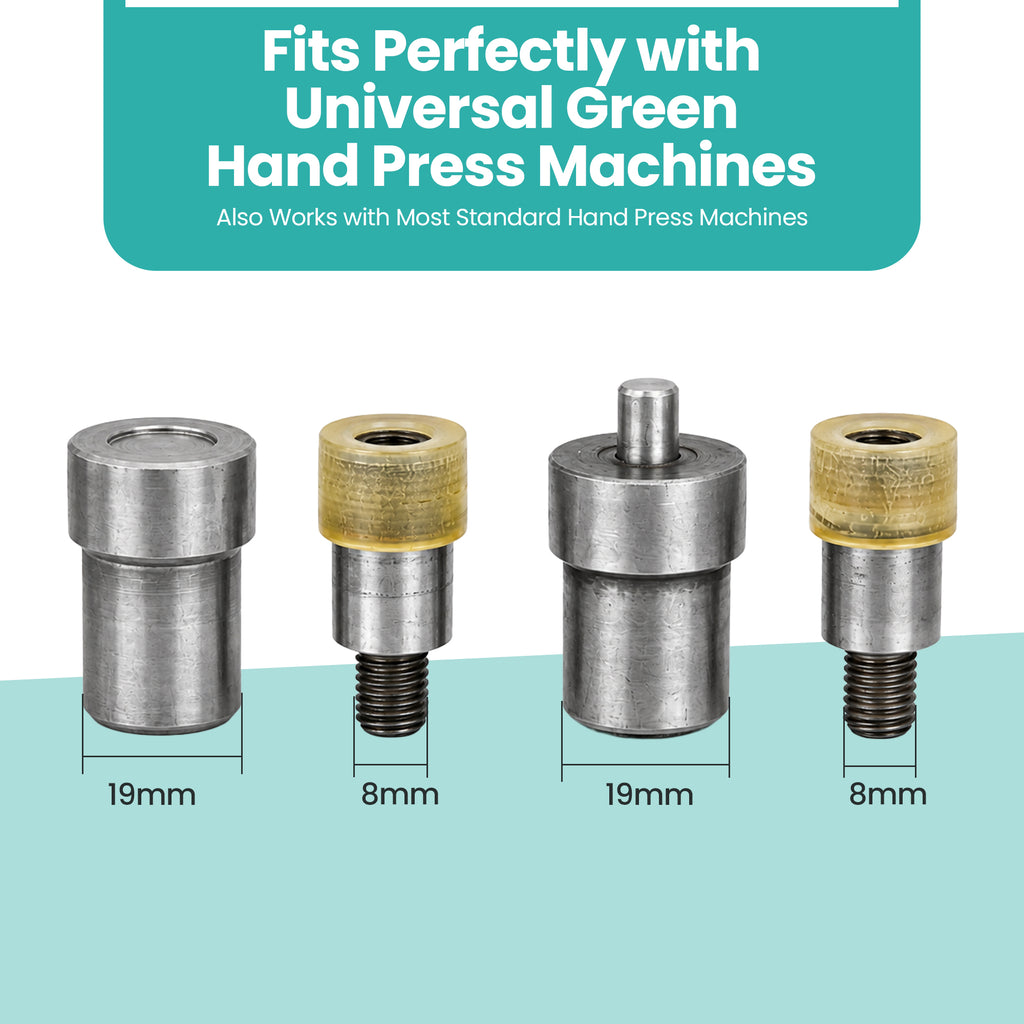 Jersey Cap Snap Poppers Die Tool Set for Green Machine Hand Press