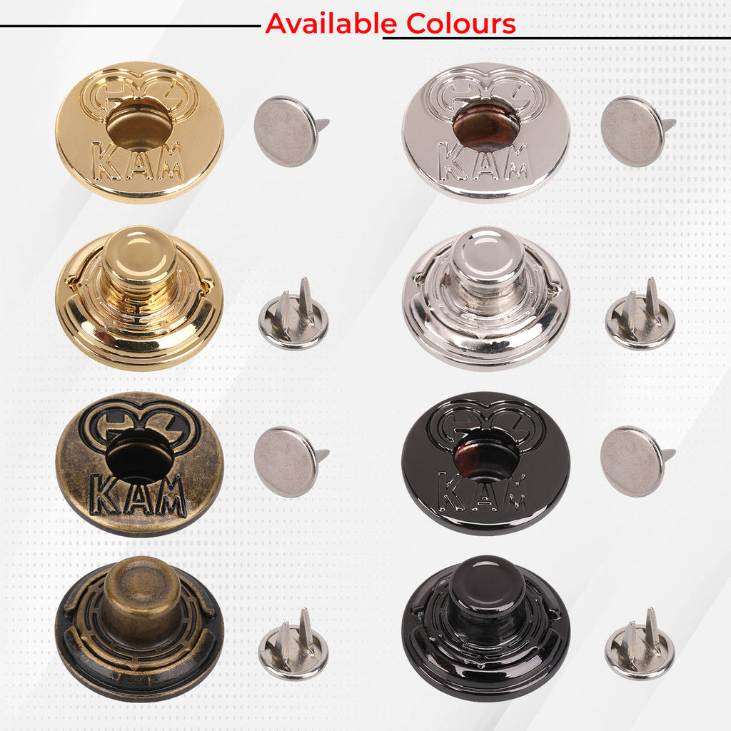 17mm & 20mm KAM Jeans Buttons