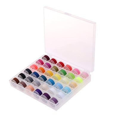 36 Pcs Pre-Wound Universal Plastic Sewing Machine Bobbins