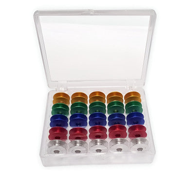 25 Aluminum Metal Bobbins
