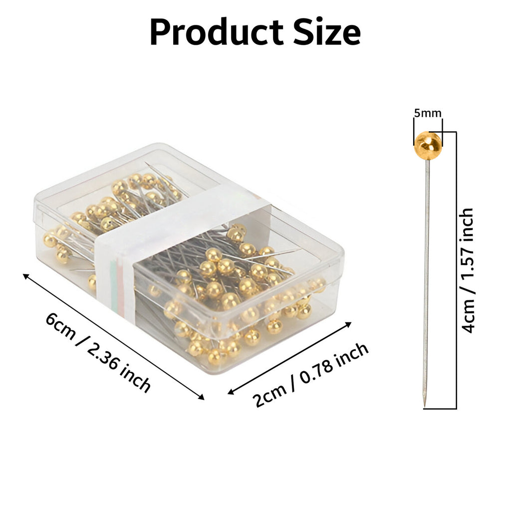 Pearl Head Sewing Pins - Pack of 100