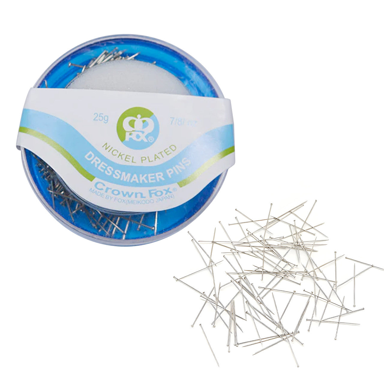 Flat Head Sewing Pins with Plastic Storage Box