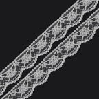 35mm Ivory Crown Pattern Embroidery Lace