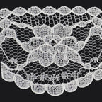 35mm Ivory Crown Pattern Embroidery Lace