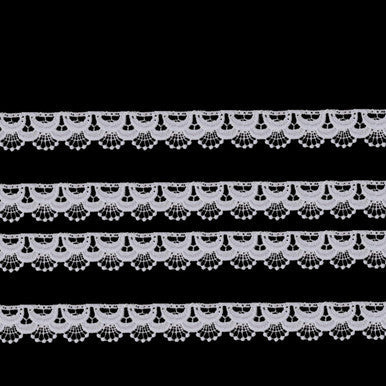 Cloud Style White Cotton Lace - 1m