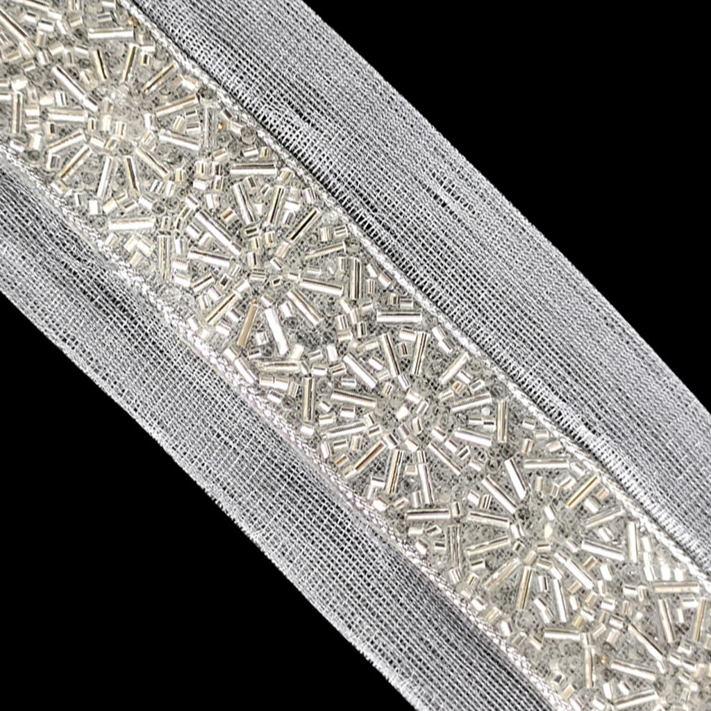 50mm Wide Indian Piping & Round Beaded Lace - 4M