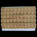 25mm Wide Indian Peach Pearl Studded Lace - 4M