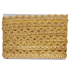 27.5mm Wide Indian Kundan Lace - Gold - 4M