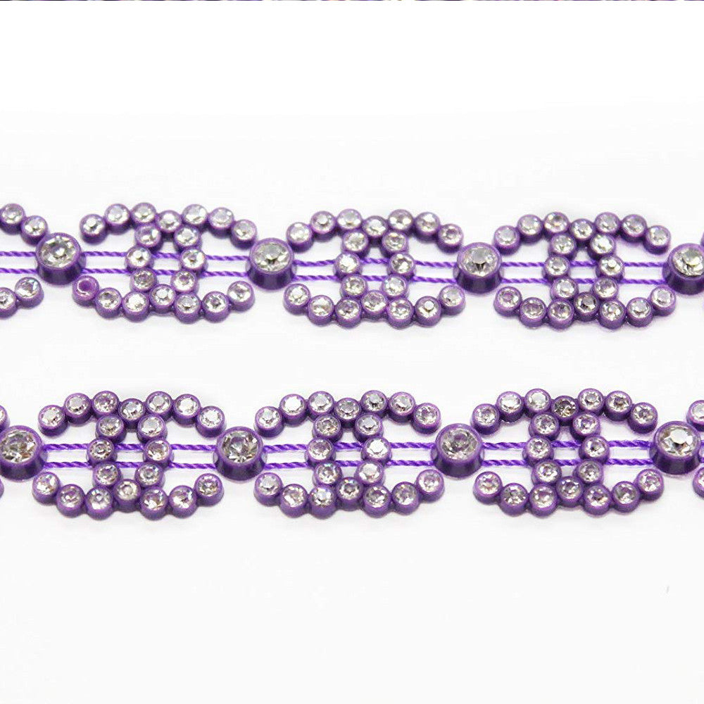 Rhinestone Lace - Purple
