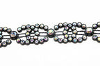 1M Rhinestone Lace - Black