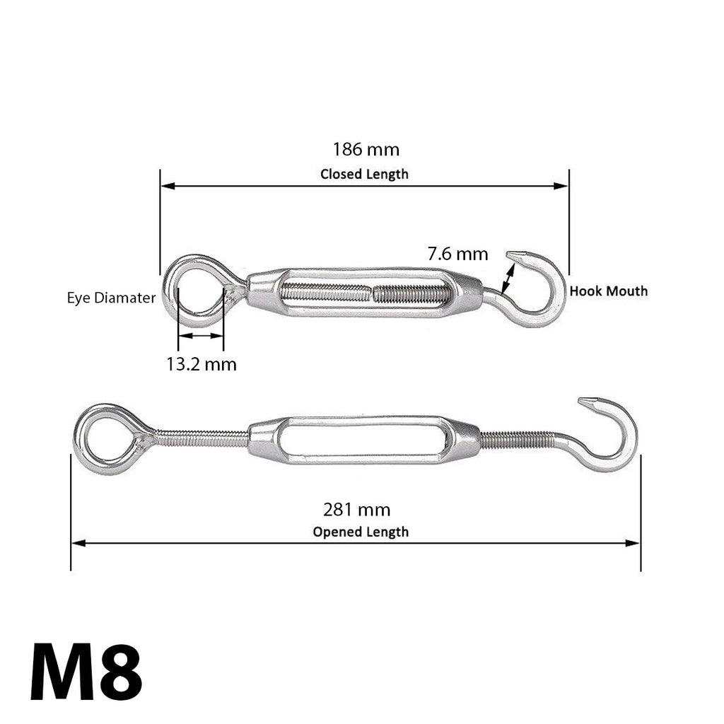 Turnbuckle Wire Tensioner Steel Hook