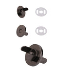 Thin Magnetic Snap Clasps - Gunmetal