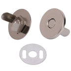 Thin Magnetic Snap Clasps - Silver