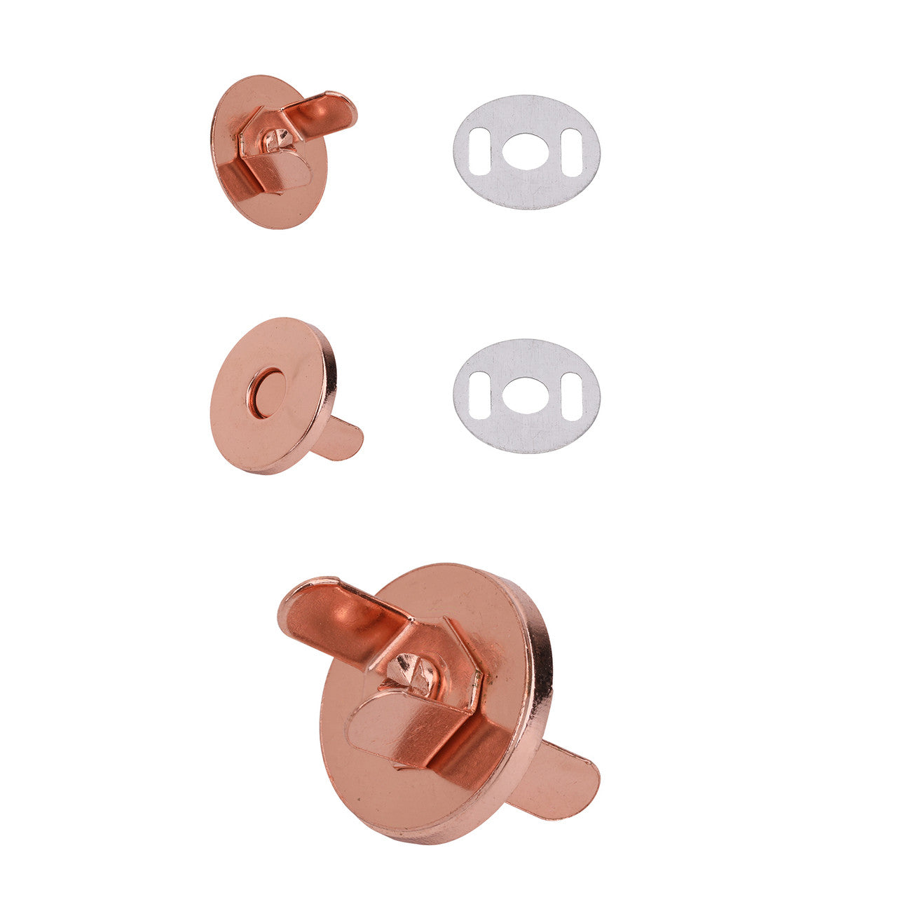 Thin Magnetic Snap Clasps - Rose Gold