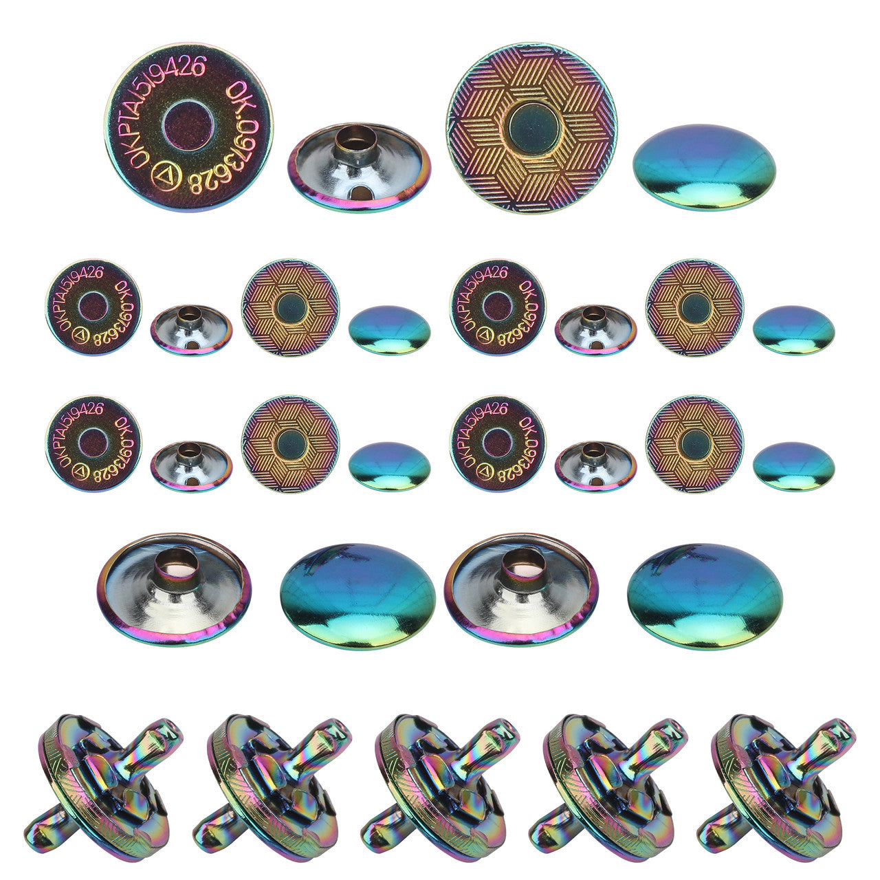 Magnetic Clasp Snap Fastener Button Double Rivet Closures