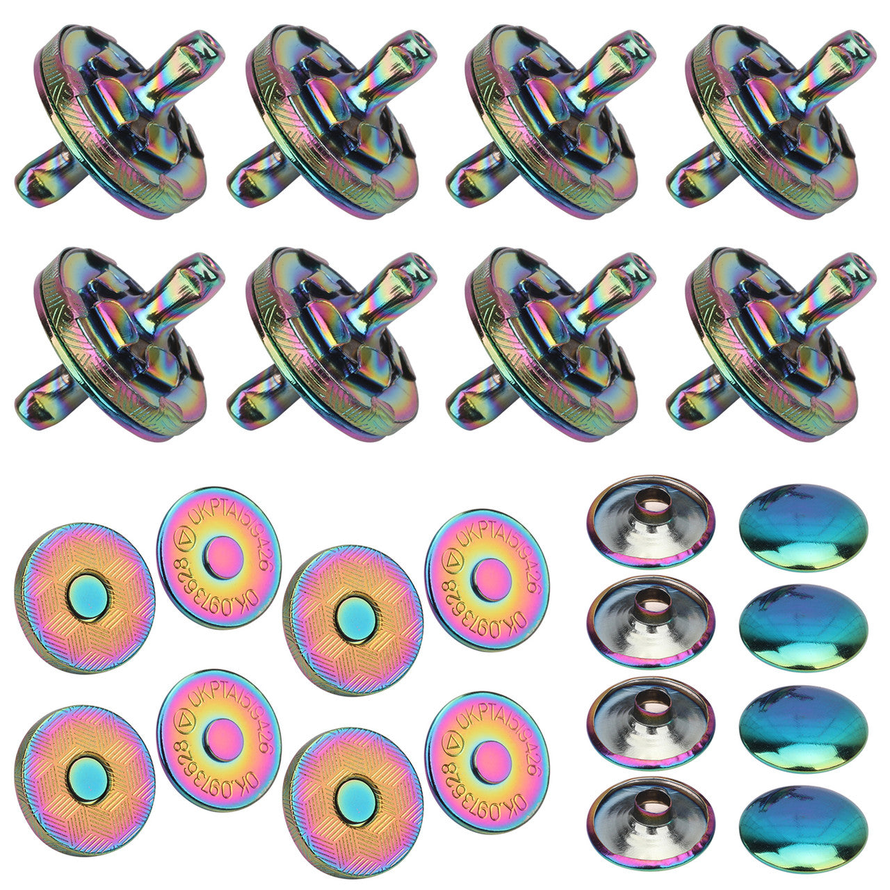 Magnetic Clasp Snap Fastener Button Double Rivet Closures