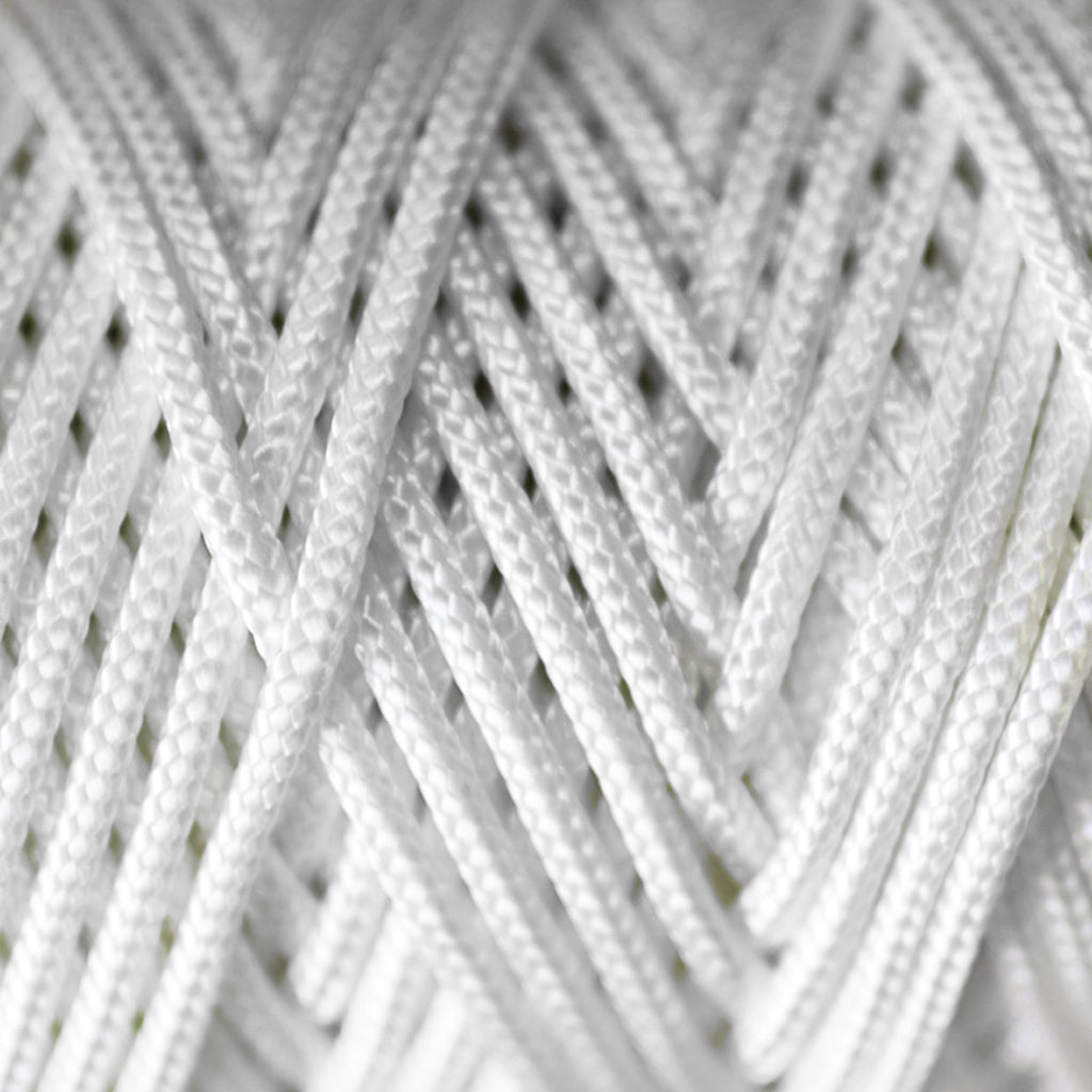 2mm White Nylon Braided Cord