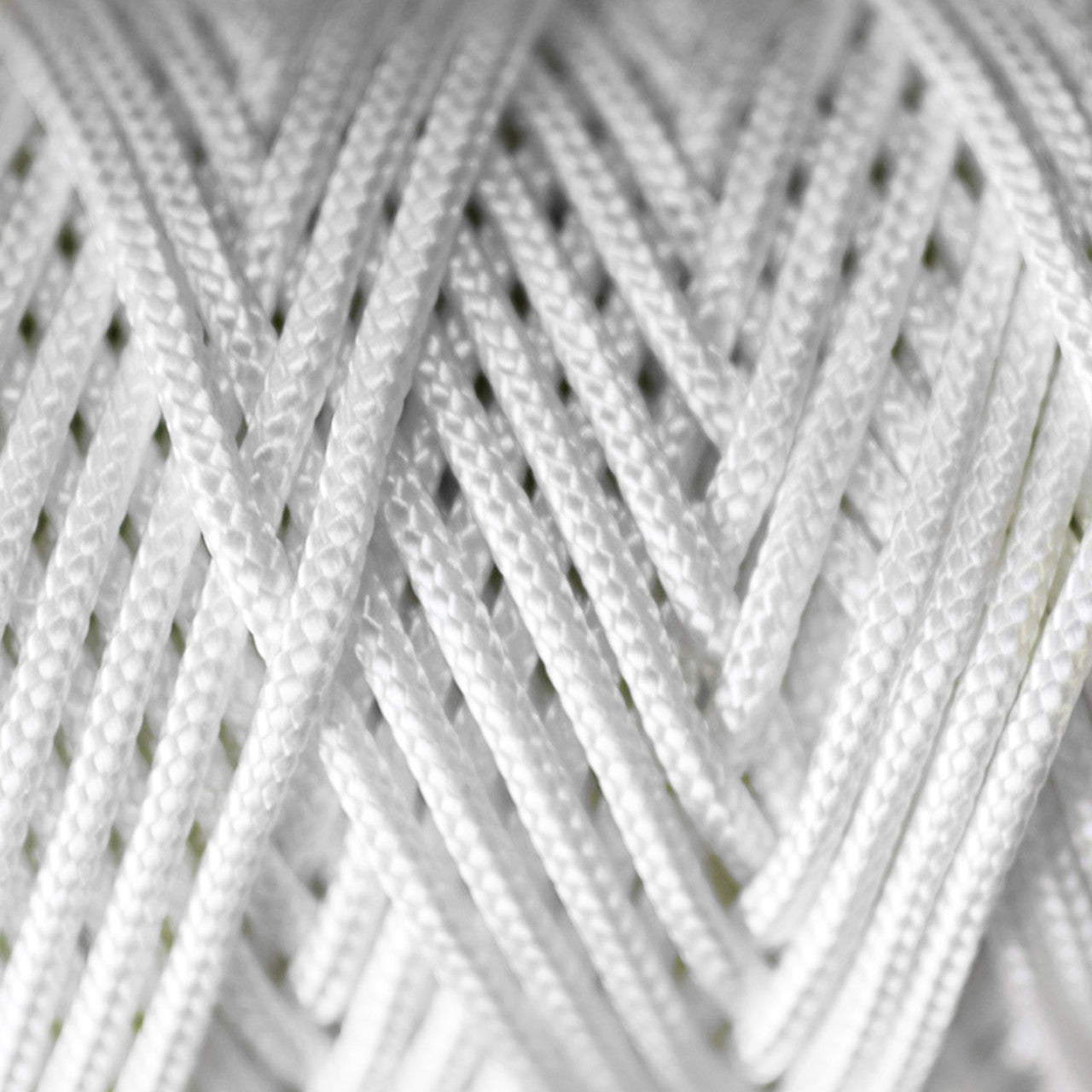 2mm White Nylon Braided Cord