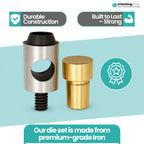 Hole Cutting Die with Gold Base for Green Machine Hand Press