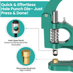 Hole Cutting Die with Gold Base for Green Machine Hand Press