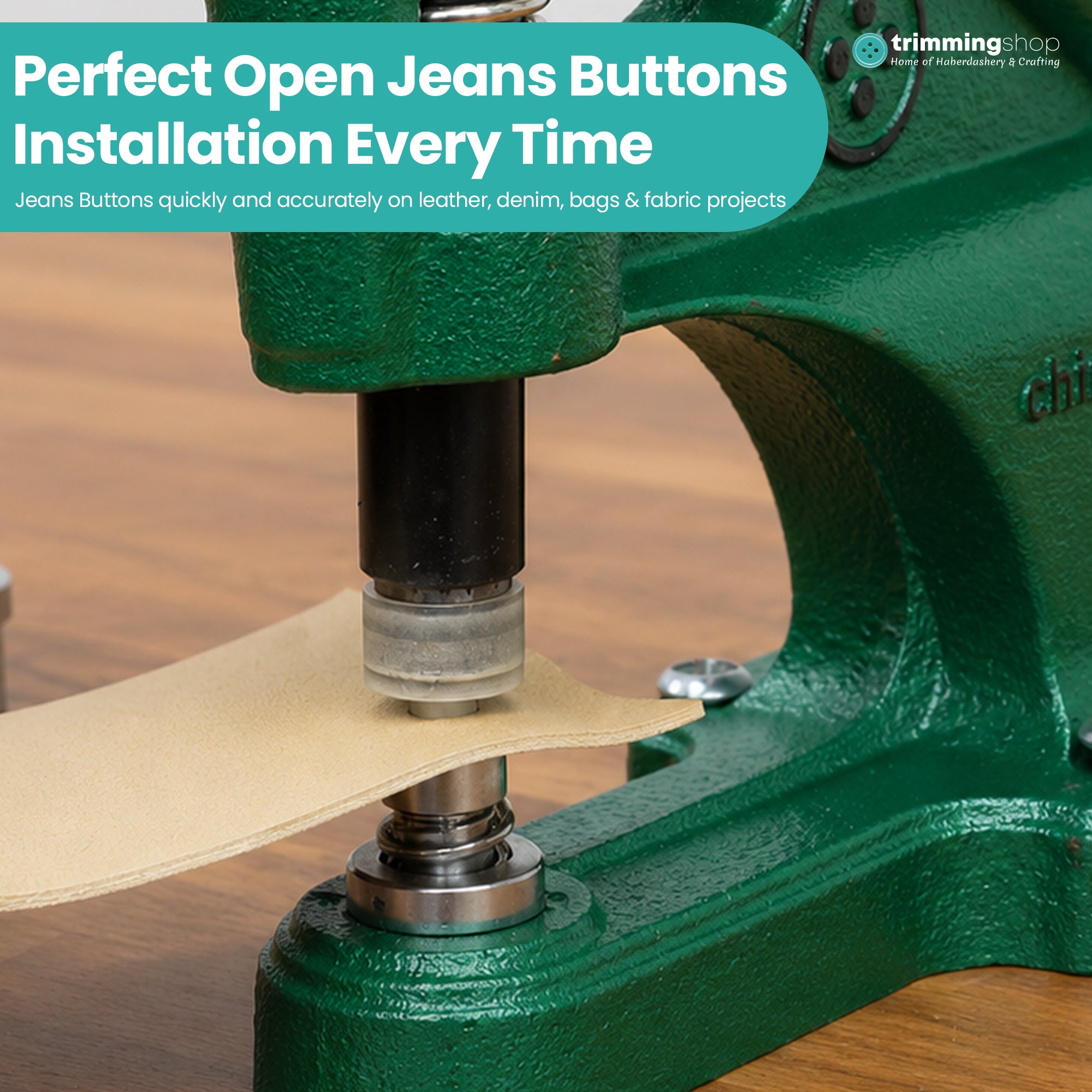 Open Jeans Buttons Die Set for Green Machine Hand Press