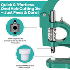 Oval Hole Cutting Die with Plastic Base for Green Machine Hand Press