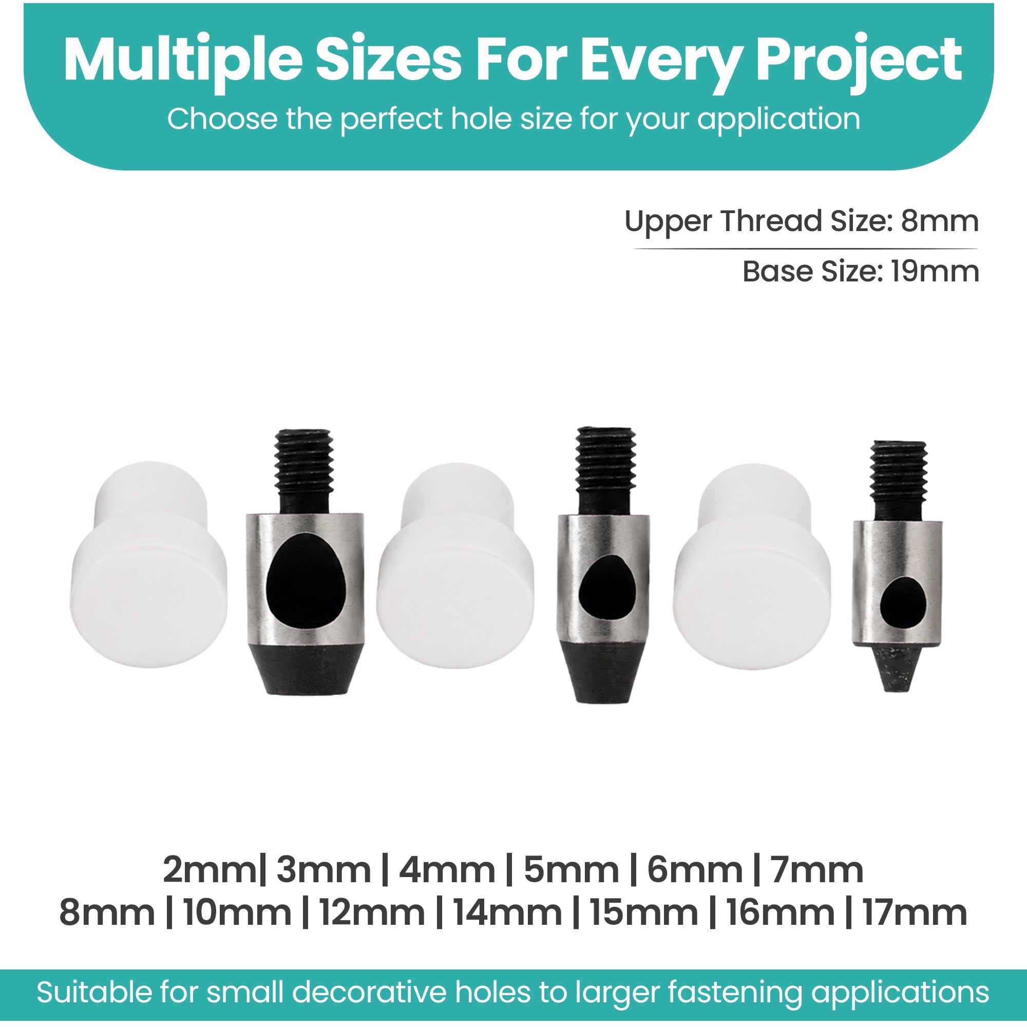 Multi-Layer Hole Cutting Die with Plastic Base for Green Machine Hand Press