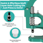 Multi-Layer Hole Cutting Die with Plastic Base for Green Machine Hand Press