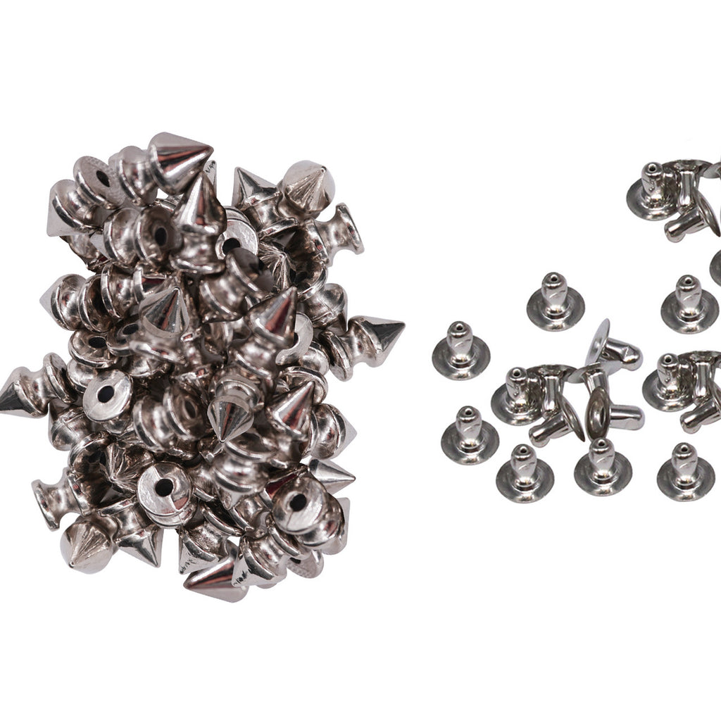 12mm Spike Cone Punk Pin Studs (Pack of 100)
