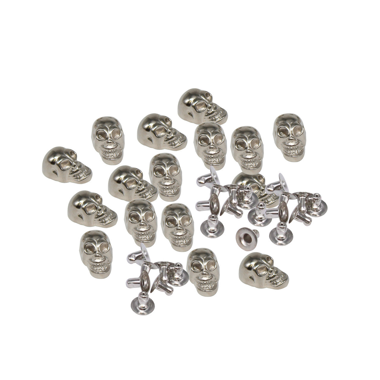 Plastic Skull Heads with Rivets - Pack of 100