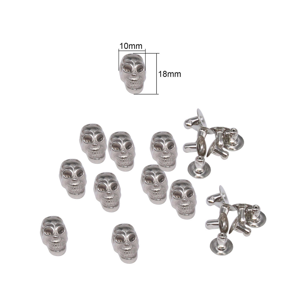 Plastic Skull Heads with Rivets - Pack of 100