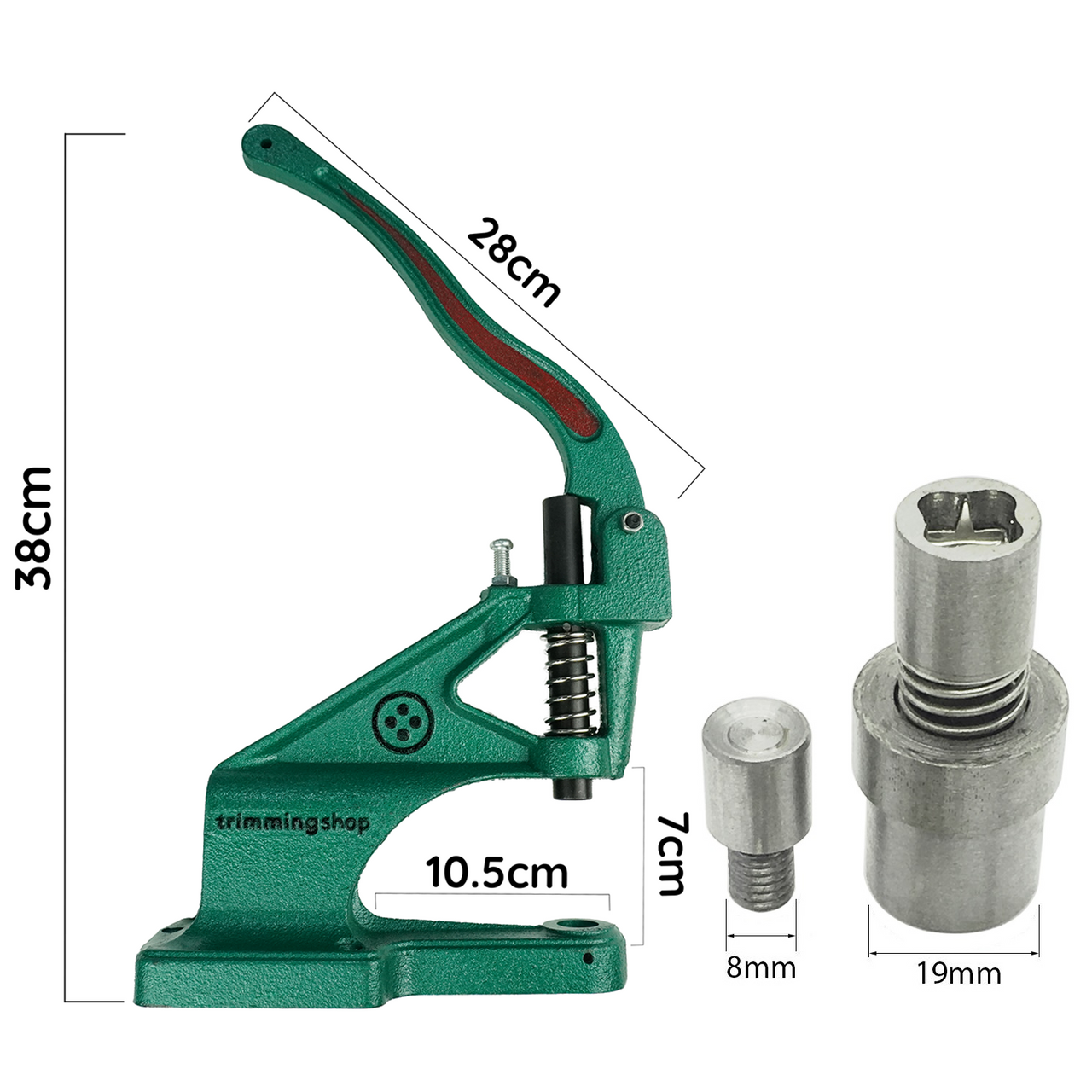 The Green Machine Hand Press® with Pyramid Press Stud Die Set