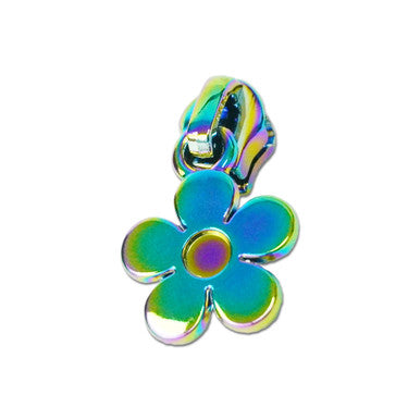 Rainbow Zip Pull - Flower