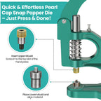 Pearl Cap Snap Popper Die Set for Green Machine Hand Press