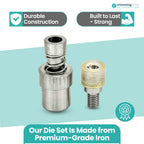 9.5mm Punk Cone Stud Die Set for Green Machine Hand Press
