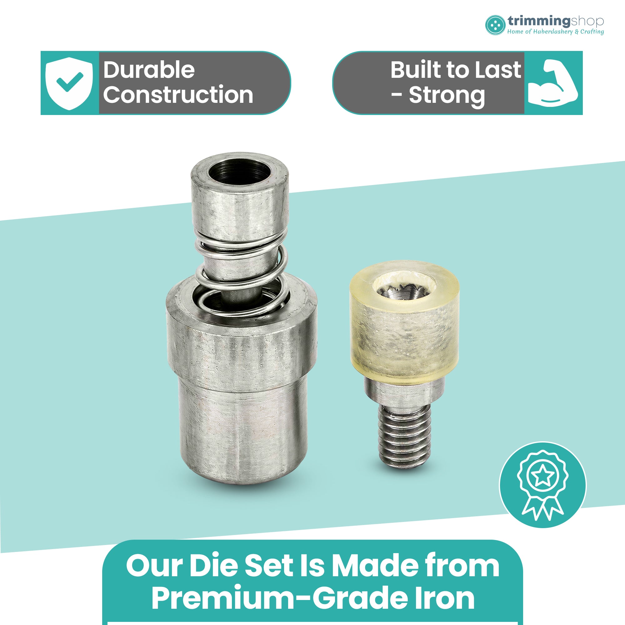 9.5mm Punk Cone Stud Die Set for Green Machine Hand Press