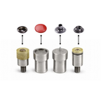 15mm Press Studs with Colour Caps and Silver Components - Small (10 Sets)