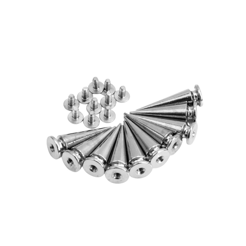 Screw Back Spike Stud 10mm x 29mm (Pack of 10) - Silver