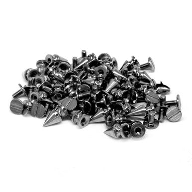 Screw Back Spike Stud Rivets (Pack of 50) - Gunmetal