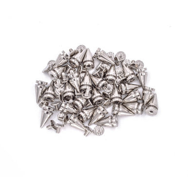 7mm x 14mm SIlver Tree Shaped Punk Studs (Pack of 50)