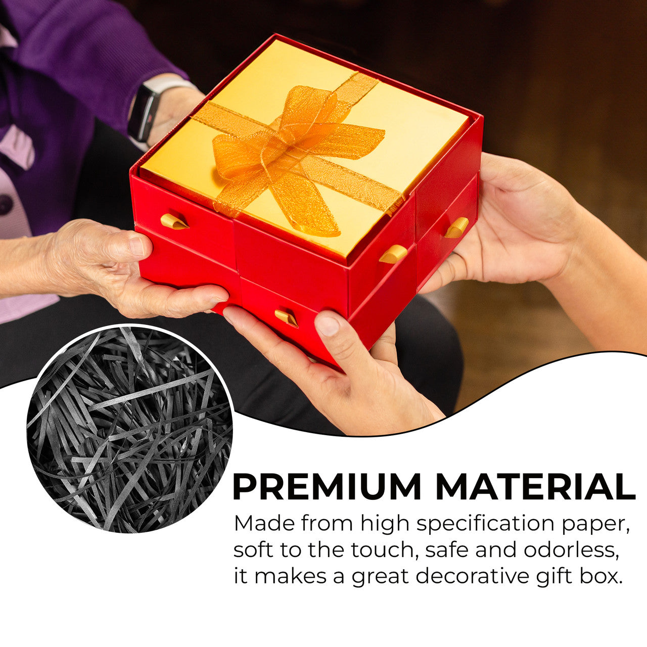 Shredded Tissue Paper - Black