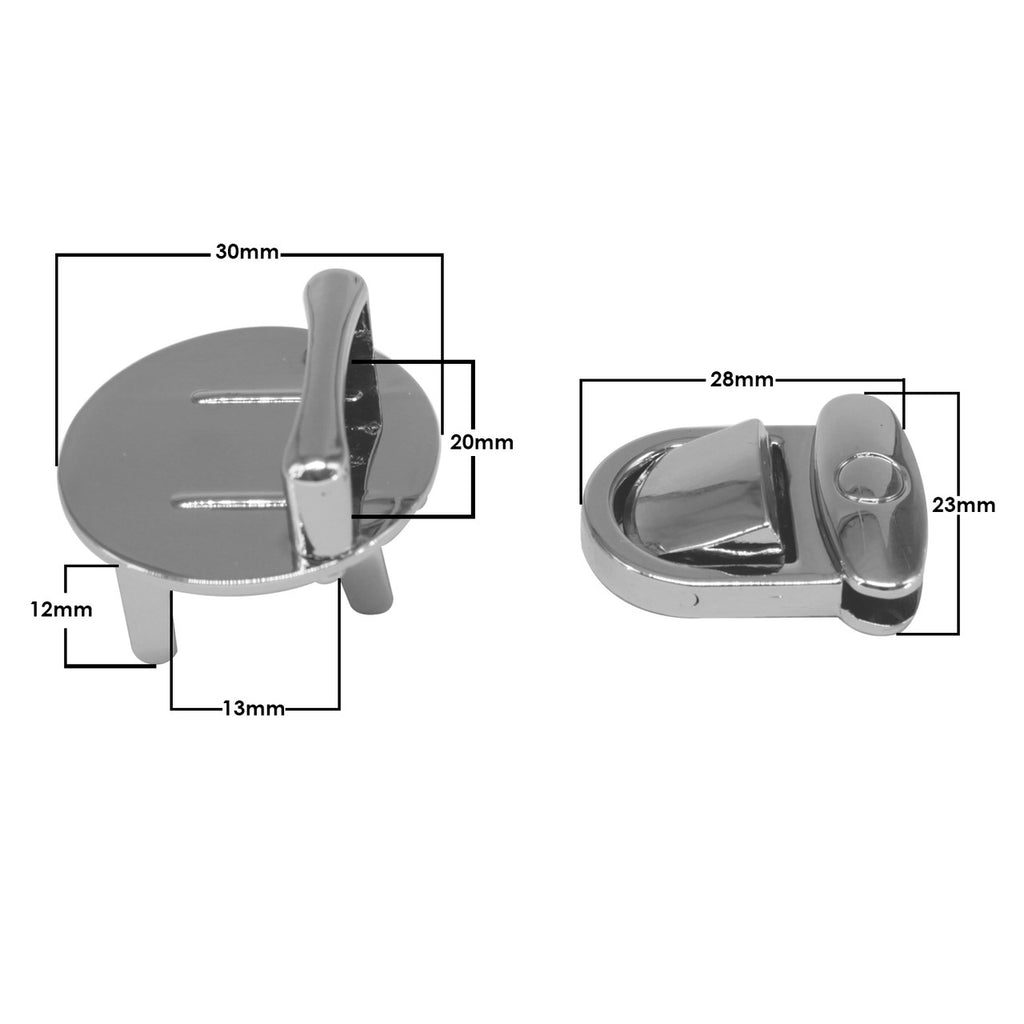 28mm x 23mm Round Tuck Lock Clasp