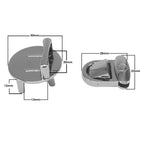 28mm x 23mm Round Tuck Lock Clasp