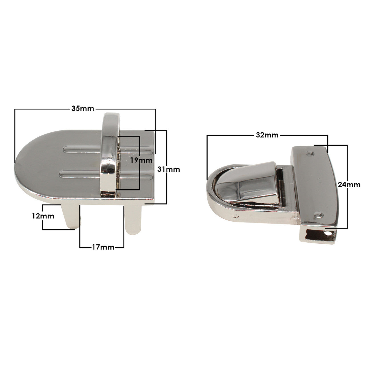 35mm x 31mm Tuck Lock Clasp
